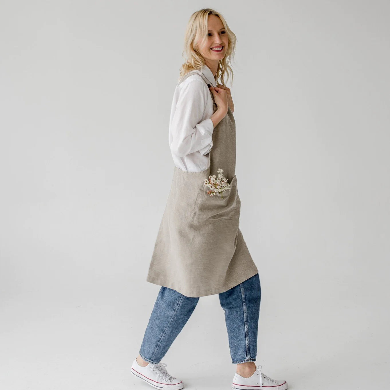 Linen Tales %uyum_store% Linen Crossback Apron Apron