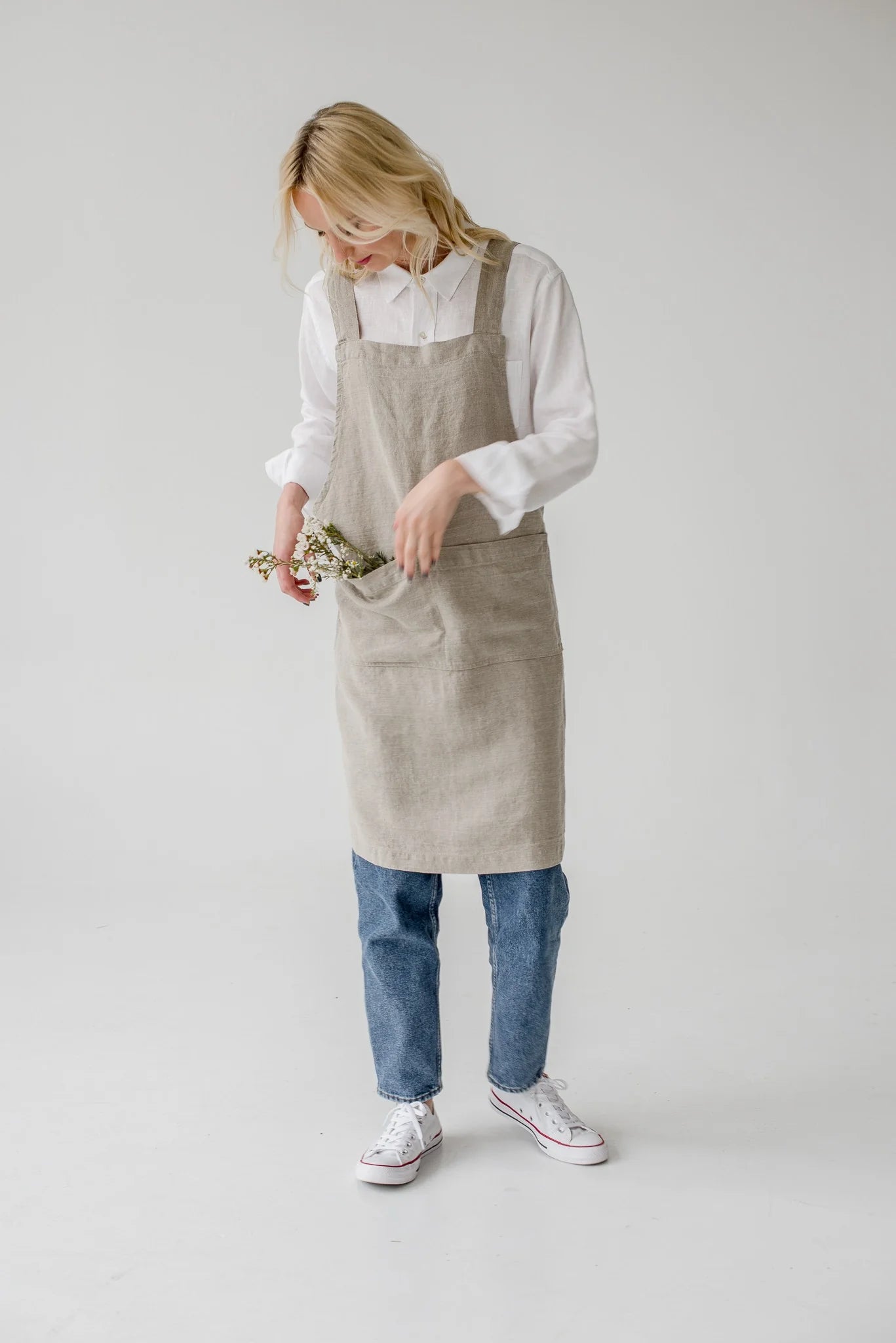 Linen Tales %uyum_store% Linen Crossback Apron Apron