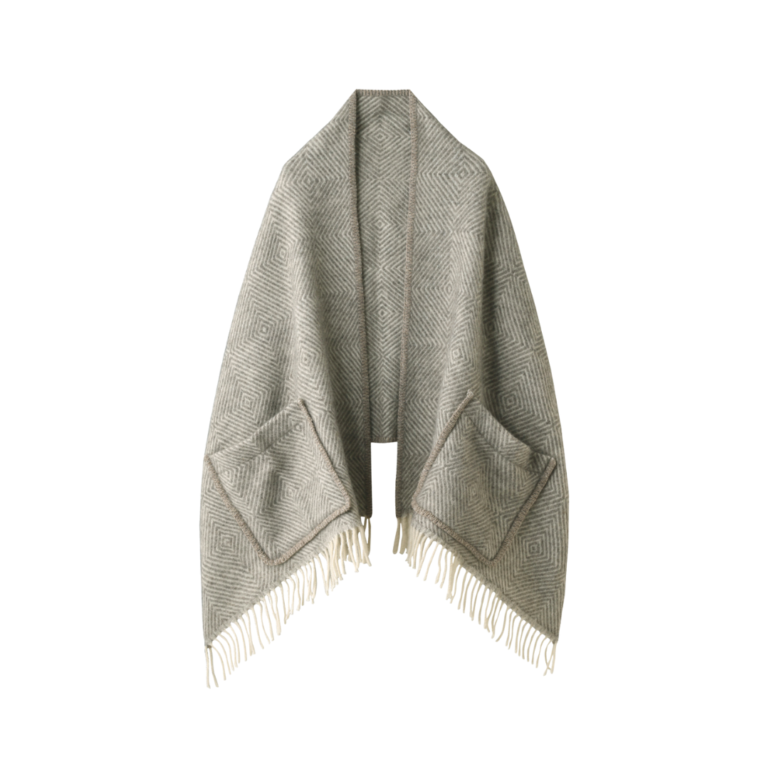 Lapuan Kankurit %uyum_store% Wool Pocket Shawl | Grey Shawls