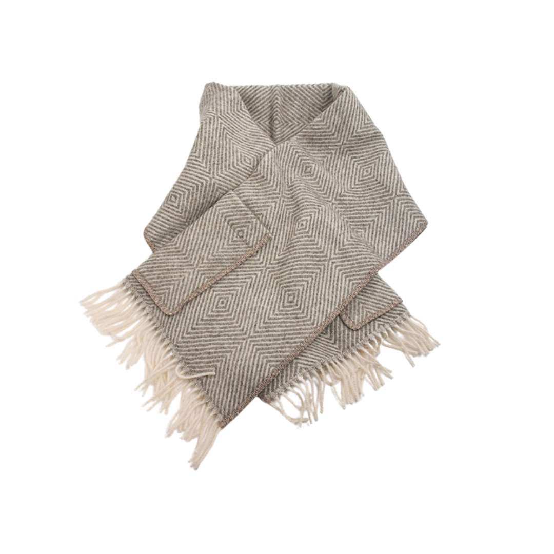 Lapuan Kankurit %uyum_store% Wool Pocket Shawl | Grey Shawls